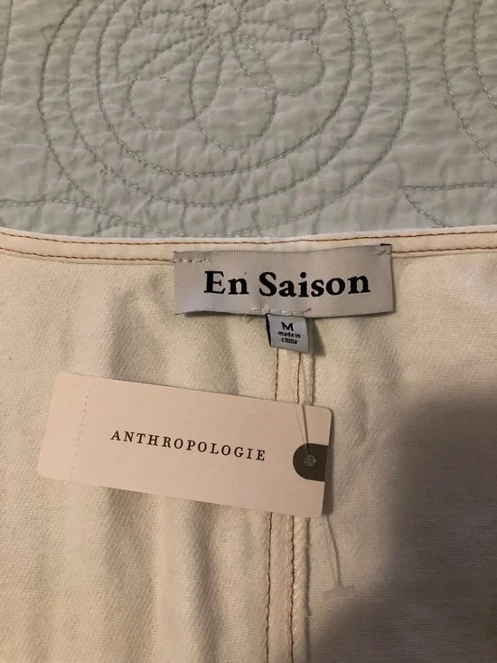 Anthropologie En Saison sleeveless fit and flare denim dress. Size medium. NWT - Picture 5 of 11